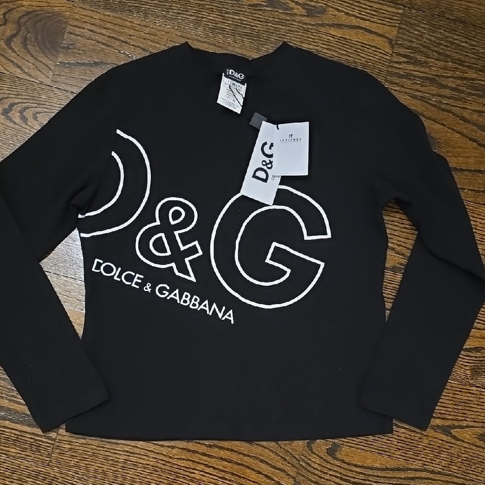 Dolce & Gabbana Black Long Sleeve Top